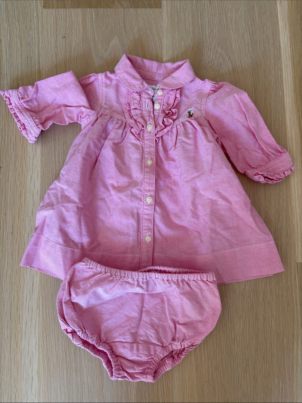 Ralph Lauren Infant Polo Dress and Bloomers in Pink